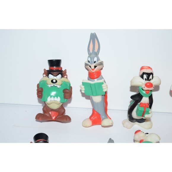 Vtg 1997 Looney Tunes Christmas String Light Covers 10 pc Tweety Bugs Bunny Taz - Picture 3 of 9